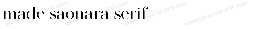 made saonara serif字体转换